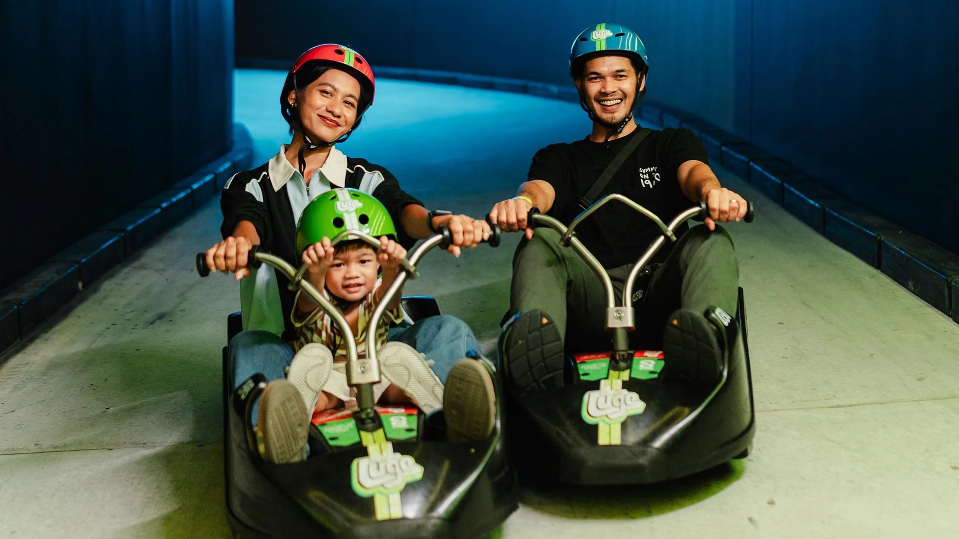 Skyline Luge Kuala Lumpur Couple Ride the Luge together