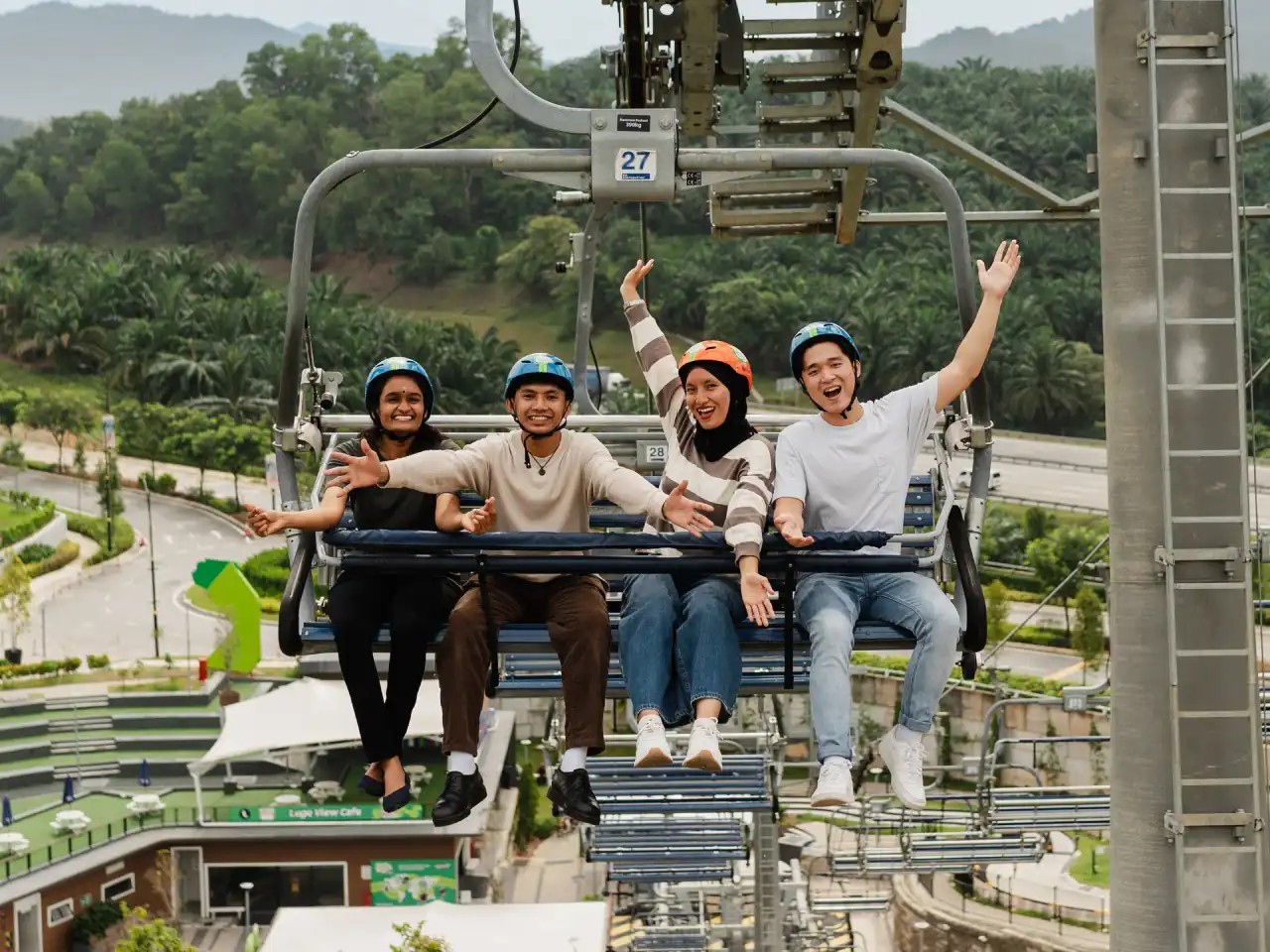 Skyline Luge Kuala Lumpur A group of friends on the Skyride